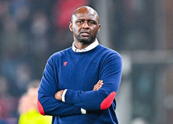 Patrick Vieira, head coach of Genoa, looks on during the Serie A match between Genoa CFC and US Cremonese at Luigi Ferraris Stadium on October 29, 2025 in Genoa, Italy. (Photo by Simone Arveda/Getty Images)