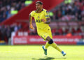 Cristian Romero of Tottenham Hotspur in action during the Premier League match between Sunderland and Tottenham Hotspur at Stadium of Light on April 12, 2026 in Sunderland, England. (Photo by Stu Forster/Getty Images)
