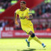 Cristian Romero of Tottenham Hotspur in action during the Premier League match between Sunderland and Tottenham Hotspur at Stadium of Light on April 12, 2026 in Sunderland, England. (Photo by Stu Forster/Getty Images)