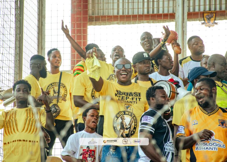 Ashanti Gold 04 fans during game . Photo Courtesy: AshantiGold 04 x