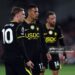 Cole Palmer and Morgan Rogers of Chelsea speak during the Premier League 2026/27 match between Brentford and Chelsea FC (Photo by Chris Lee - Chelsea FC/Chelsea FC via Getty Images)