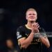 Erling Haaland of Manchester City acknowledges the fans after the UEFA Champions League 2026/27 League Phase MD1 match between FC Porto and Manchester City (Photo by Bruno Penas/Quality Sport Images/Getty Images)