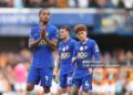 Chelsea's Joao Pedro applauds the fans at the final whistle during the Premier League 2026/27 match between Chelsea FC and Hull City (Photo by Rob Newell - CameraSport via Getty Images)