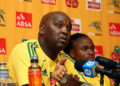 CAPE TOWN, SOUTH AFRICA - NOVEMBER 15:  Bafana Bafana coach, Pitso Mosimane during the South African team press conference ahead of their international match against USA at the Cullinan Hotel on November 15, 2010 in Cape Town, South Africa.  (Photo by Carl Fourie / Gallo Images / Getty Images)