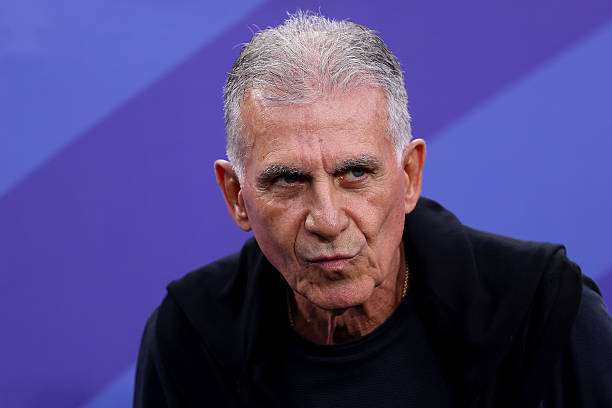 KANSAS CITY, MISSOURI - JULY 03: Carlos Queiroz, Head Coach of Ghana, looks on during the FIFA World Cup 2026 Round Of 32 match between Colombia and Ghana at Kansas City Stadium on July 03, 2026 in Kansas City, Missouri. (Photo by Luke Hales/Getty Images)