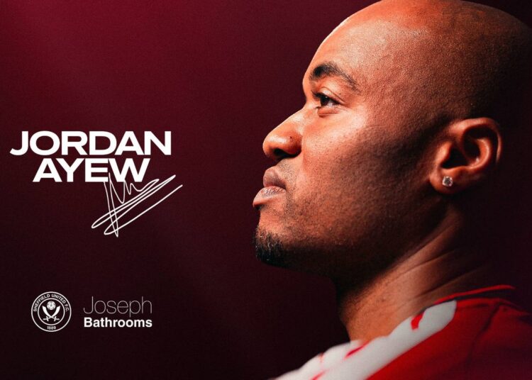Jordan Ayew after signing with Sheffield United