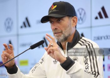 Jürgen Klopp, head coach of Germany, speaks to the media during the presentation of the German UEFA Nations League squad (Photo by Alex Grimm/Getty Images)