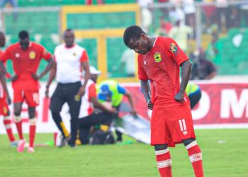 Kotoko players react after loss to Aduana Photo Courtesy: GPL