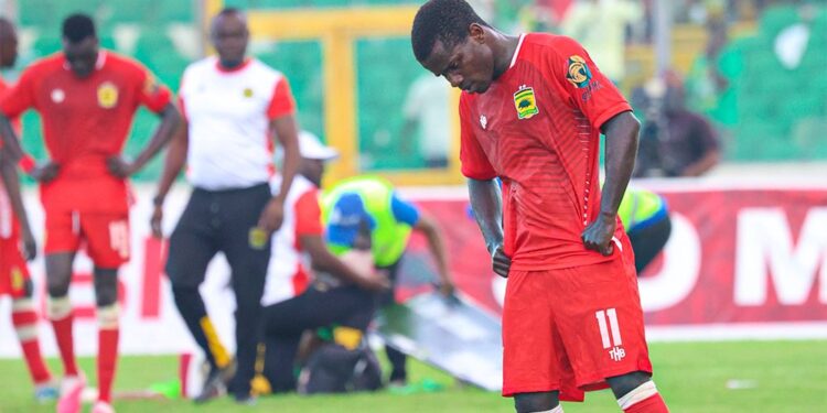 Kotoko players react after loss to Aduana Photo Courtesy: GPL