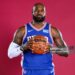 CAMDEN, NEW JERSEY - SEPTEMBER 28: LeBron James #23 of the Philadelphia 76ers poses for a portrait during media day at the Philadelphia 76ers Training Complex on September 28, 2026 in Camden, New Jersey. (Photo by Emilee Chinn/Getty Images)
