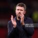 Michael Carrick, Manager of Manchester United, acknowledges the fans (Photo by Carl Recine/Getty Images)