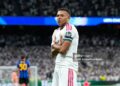 Kylian Mbappe of Real Madrid CF celebrates after scoring his team's first goal during the UEFA Champions League 2026/27 League Phase MD1 match between Real Madrid CF and FC Internazionale Milano (Photo By Dennis Agyeman/Europa Press via Getty Images)