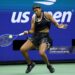 Naomi Osaka of Japan returns a shot against Anastasia Zakharova during their Women's Singles First Round match on Day Two of the 2026 US Open at USTA Billie Jean King National Tennis Center on August 31, 2026 (Photo by Patrick Smith/Getty Images)