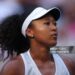 Naomi Osaka of Japan looks on against Elena Rybakina of Kazakhstan during their Women's Singles Fourth Round match on Day Nine of the 2026 US Open (Photo by Patrick Smith/Getty Images)