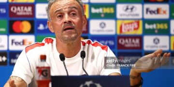 PSG's Spanish headcoach Luis Enrique (Photo by FRANCK FIFE / AFP via Getty Images)