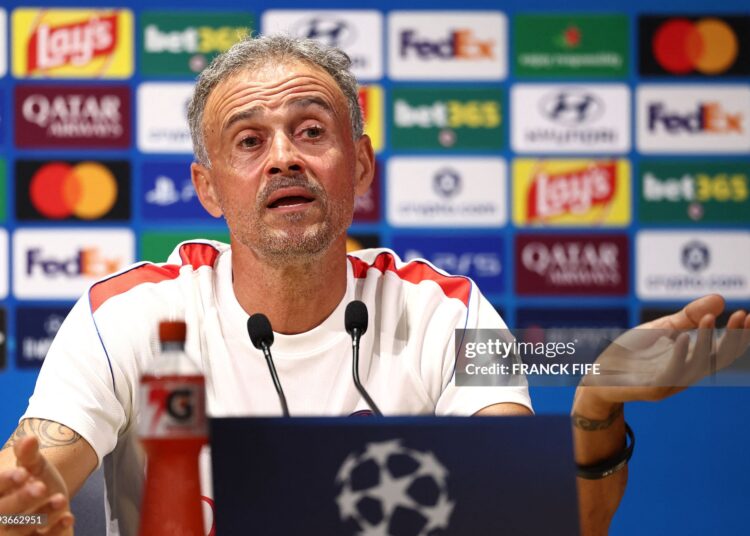 PSG's Spanish headcoach Luis Enrique (Photo by FRANCK FIFE / AFP via Getty Images)
