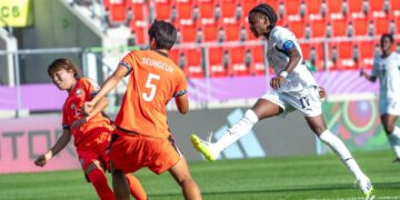 Shot from Black Princesses 3-1 win over South Korea at Under 20 Women's World Cup Photo Courtesy: GFA