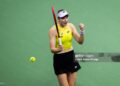 Elena Rybakina of Kazakhstan reacts to defeating Coco Gauff of the United States in the semi-final on Day 12 of the US Open (Photo by Robert Prange/Getty Images)
