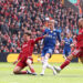 LIVERPOOL, ENGLAND - MAY 09: Cole Palmer of Chelsea scores a goal which was later ruled out following a VAR review during the Premier League match between Liverpool and Chelsea at Anfield on May 09, 2026 in Liverpool, England. (Photo by Carl Recine/Getty Images)