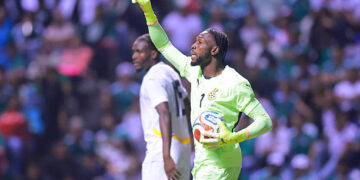 PUEBLA, MEXICO - MAY 22: Solomon Agbasi of Ghana reacts during the international friendly match between Mexico and Ghana at Estadio Cuauhtémoc on May 22, 2026 in Puebla, Mexico. (Photo by Hector Vivas/Getty Images)