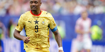 PHILADELPHIA, UNITED STATES - JUNE 27: Jordan Ayew of Ghana  during the  World Cup match between Croatia  v Ghana at the Philadelphia Stadium on June 27, 2026 in Philadelphia United States (Photo by Marcel Bonte/Soccrates/Getty Images)
