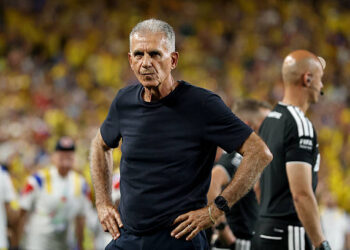 KANSAS CITY, MISSOURI - JULY 03: Carlos Queiroz, Head Coach of Ghana, reacts after the 0-1 loss during the FIFA World Cup 2026 Round of 32 match between Colombia and Ghana at Kansas City Stadium on July 03, 2026 in Kansas City, Missouri. (Photo by Julian Finney - FIFA/FIFA via Getty Images)