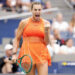 NEW YORK, NEW YORK - SEPTEMBER 06: Aryna Sabalenka reacts against Taylor Townsend during a Women's Singles match on Day Eight of the 2026 US Open at USTA Billie Jean King National Tennis Center on Sunday, September 6, 2026 in Flushing, NY. (Photo by Simon Bruty/USTA via Getty Images)