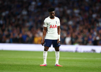 LONDON, ENGLAND - SEPTEMBER 12: A dejected Mohammed Kudus of Tottenham Hotspur during the Premier League 2026/27 match between Tottenham Hotspur and Everton at Tottenham Hotspur Stadium on September 12, 2026 in London, United Kingdom. (Photo by Shaun Brooks - CameraSport via Getty Images)