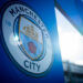 UNTERHACHING, GERMANY - SEPTEMBER 22: The Manchester logo can bee seen at the players tunnel entrance before the UEFA Women's Champions League 2026/27 League Phase MD1 match between FC Bayern München and Manchester City at Sportparkstadion on September 22, 2026 in Unterhaching, Germany. (Photo by Leonhard Simon - UEFA/UEFA via Getty Images)