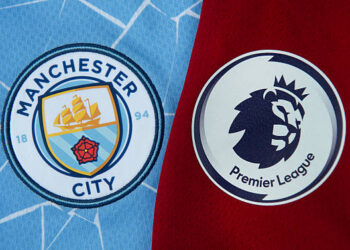 MANCHESTER, ENGLAND - SEPTEMBER 26: The Manchester City and Premier League badges after Manchester City found guilty of breaches of Premier League financial rules on September 26, 2026 in Manchester, England. (Photo by Visionhaus/Getty Images)