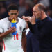 Thomas Tuchel, Manager / Head Coach of England gives instructions to Jude Bellingham during the UEFA Nations League 2026/27 group phase match between England and Spain at Wembley Stadium on September 26, 2026 in London, England. (Photo by Marc Atkins/Getty Images)
