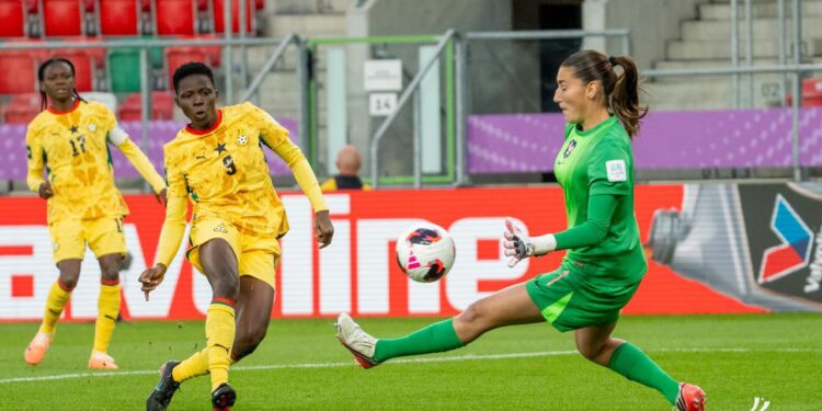 Shot from Black Princesses game against France at 2026 Under 20 World Cup Photo Courtesy: GFA