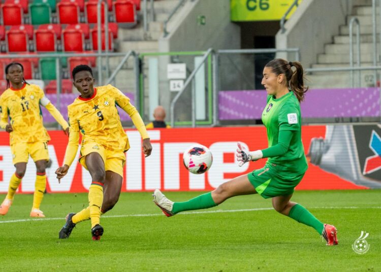Shot from Black Princesses game against France at 2026 Under 20 World Cup Photo Courtesy: GFA