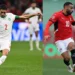 Mohammed Salah and Hakimi in action for their respective countries