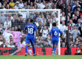 Lisandro Martinez of Manchester United scores an own goal and Fulham's first goal during the Premier League 2026/27 match between Fulham and Manchester United at Craven Cottage on September 20, 2026 in London, England. (Photo by Justin Setterfield/Getty Images)