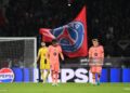 Lamine Yamal and Fermin Lopez of FC Barcelona look dejected during the UEFA Champions League 2026/27 League Phase MD3 match between Paris Saint-Germain and FC Barcelona (Photo by David Ramos - UEFA/UEFA via Getty Images)