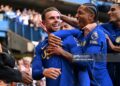 Jordan Henderson of Chelsea celebrates scoring his team’s fifth goal with Joao Pedro during the Premier League 2026/27 match between Chelsea FC and AFC Bournemouth (Photo by Darren Walsh/Chelsea FC via Getty Images)