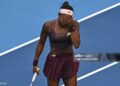 USA's Coco Gauff reacts after a point against Belgium's Elise Mertens during their women's singles match at the China Open (Photo by Pedro PARDO / AFP via Getty Images)