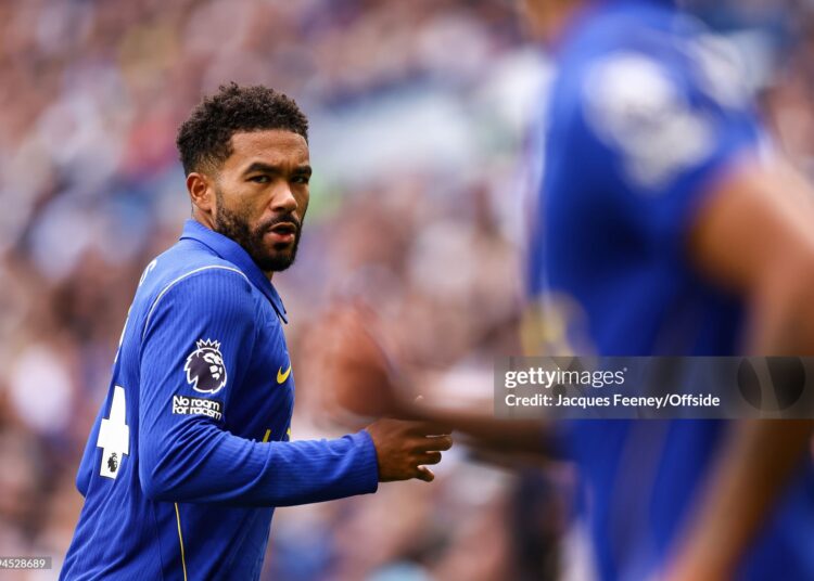 Reece James of Chelsea during the Premier League 2026/27 match between Chelsea FC and Hull City (Photo by Jacques Feeney/Offside/Offside via Getty Images)
