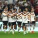 Florian Wirtz (Germany. 3vr) celebrates his goal to make it 2-0 with his teammates. Photo: Christian Charisius/dpa - IMPORTANT NOTICE: In accordance with the regulations of the Bundesliga and the German Football Association (Photo by Christian Charisius/picture alliance via Getty Images)