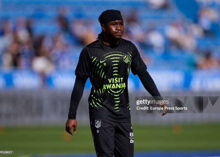 Ademola Lookman of Atletico de Madrid looks on (Photo By Ricardo Larreina/Europa Press via Getty Images)