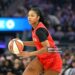 Angel Reese #5 of the Atlanta Dream dribbles the ball during the game against the Golden State Valkyries during Game Two of the 2026 WNBA Finals (Photo by Adam Hagy/NBAE via Getty Images)