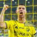 Cristiano Ronaldo of Al Nassr celebrates after the Saudi Pro League match between Al Nassr and Al Kholood at Al Awwal Park on October 29, 2026 in Riyadh, Saudi Arabia. Al Nassr defeated Al Kholood 5-3. (Photo by Abdullah Ahmed/Getty Images)