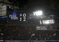 LONDON, ENGLAND - OCTOBER 24: A general view of the big screen after the Premier League 2026/27 match between Chelsea FC and Tottenham Hotspur at Stamford Bridge on October 24, 2026 in London, England. (Photo by Mike Hewitt/Getty Images)