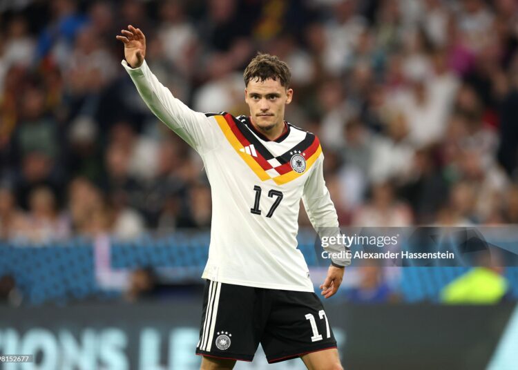 Florian Wirtz of Germany reacts during the UEFA Nations League 2026/27 group phase match between Germany and Serbia (Photo by Alexander Hassenstein/Getty Images)