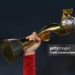 A Spain player holds up the FIFA Women's World Cup Trophy after the FIFA Women's World Cup Australia & New Zealand 2023 Final match between Spain and England at Stadium Australia on August 20, 2023 in Sydney, Australia. (Photo by Cameron Spencer/Getty Images)