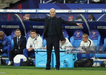 Coach of France Zinédine Zidane during the UEFA Nations League 2026/27 group phase match between France and Italy (Photo by Tnani Badreddine/DeFodi Images/DeFodi via Getty Images)