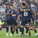Julian Alvarez of Argentina celebrates his team's second goal with teammates scored by an own goal from Maumouni Diallo of Burkina Faso (not in frame) during the international friendly match between Argentina and Burkina Faso at Estadio Monumental Antonio V. Liberti on October 03, 2026 in Buenos Aires, Argentina.  (Photo by Marcos Brindicci/Getty Images)