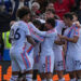 Crystal Palace's Colombian midfielder #08 Jefferson Lerma celebrates with teammates after scoring their second goal during the English Premier League football match between Crystal Palace and Nottingham Forest at Selhurst Park in south London on October 11, 2026. (Photo by Ben Stansall / AFP via Getty Images) / RESTRICTED TO EDITORIAL USE. No use with unauthorized audio, video, data, fixture lists, club/league logos or 'live' services. Online in-match use limited to 120 images. An additional 40 images may be used in extra time. No video emulation. Social media in-match use limited to 120 images. An additional 40 images may be used in extra time. No use in betting publications, games or single club/league/player publications. /