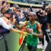 Eliud Kipchoge of Kenya celebrates with fans after winning the mens marathon during the 2026 Melbourne Marathon Festival.
The Nike Melbourne Marathon Festival brings together elite athletes, recreational runners and participants of different ages and abilities for a major running event in Melbourne. The 2026 festival is expected to attract approximately 66,000 participants across all events over two days, including 20,000 runners in the full marathon. The festival features multiple distances, with participants finishing inside the Melbourne Cricket Ground (MCG). (Photo by Ye Myo Khant/SOPA Images/LightRocket via Getty Images)